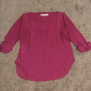Pink 3/4 Sleeve Blouse